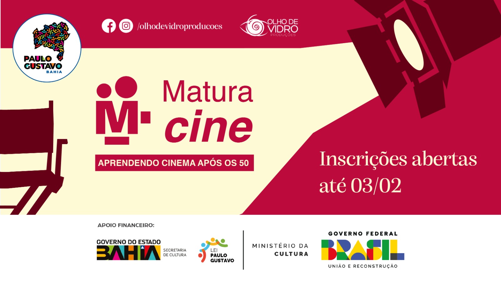 Matura Cine abre inscrições para oficina de cinema voltada ao público 50+