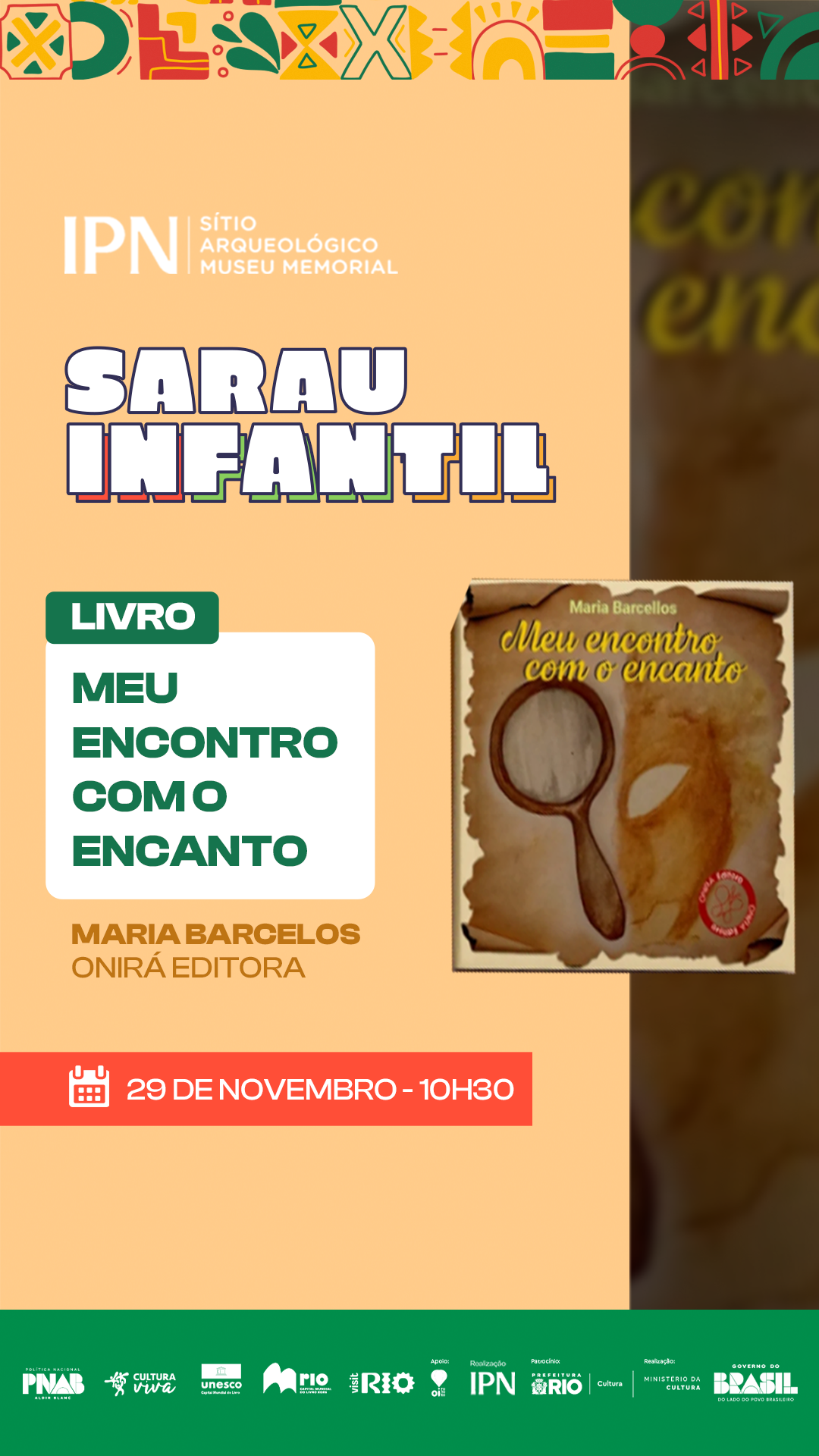 Sarau infantil celebra ancestralidade no Instituto Pretos Novos